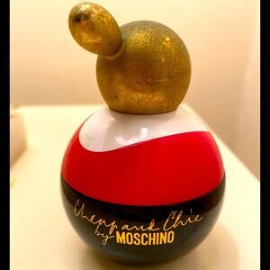 Vintage Moschino Perfume Bottle unique Rare glass Olive Oil Popeye shape
